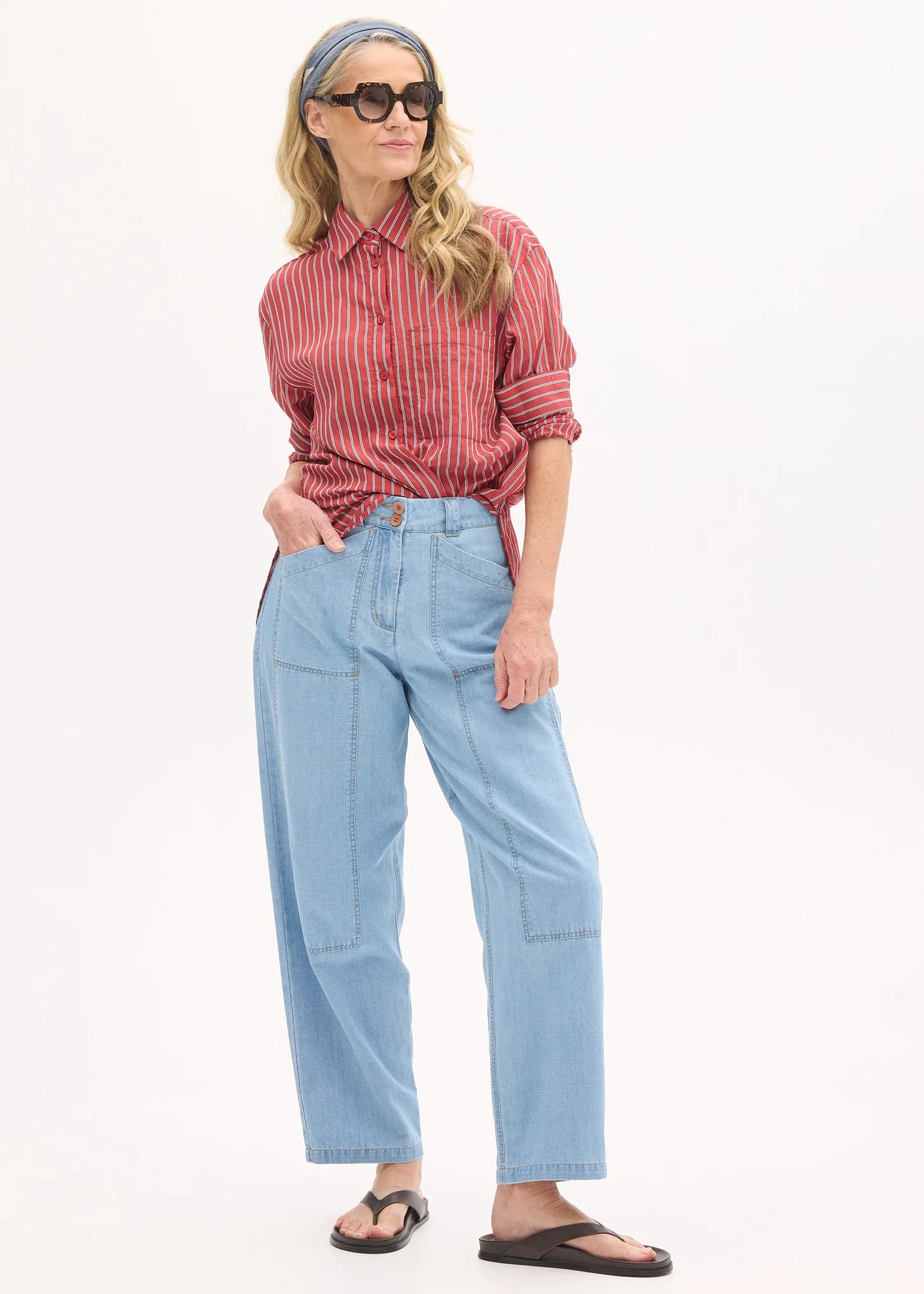 Pol Clothing - Marlon Stripe Shirt - Red Stripe
