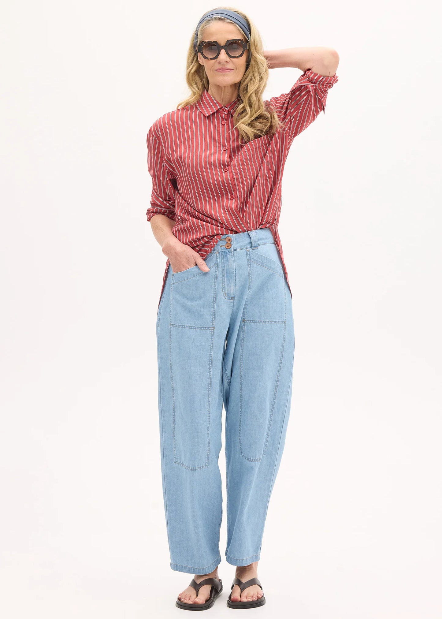 Pol Clothing - Marlon Stripe Shirt - Red Stripe