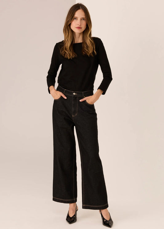 Pol Clothing - Andie Cropped Jean - Dark Wash