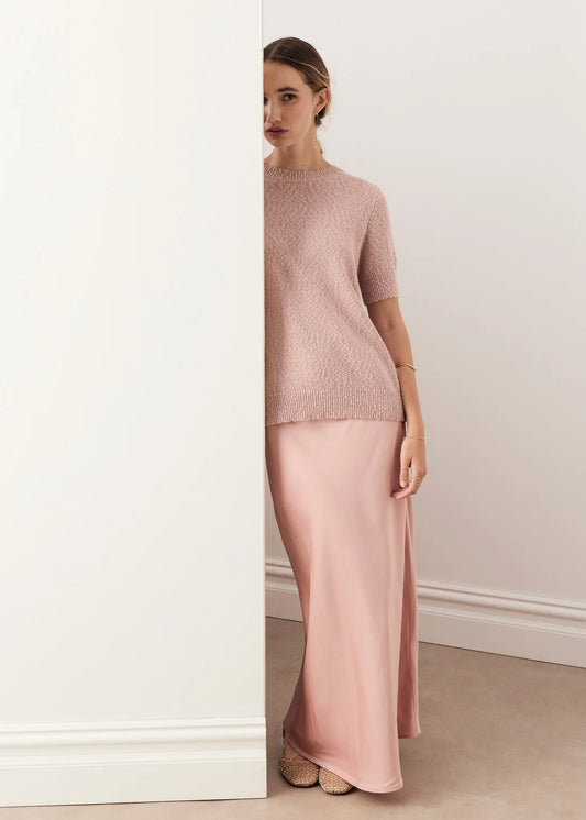 Pol Clothing - Cedar Lurex Knit Top - Pink