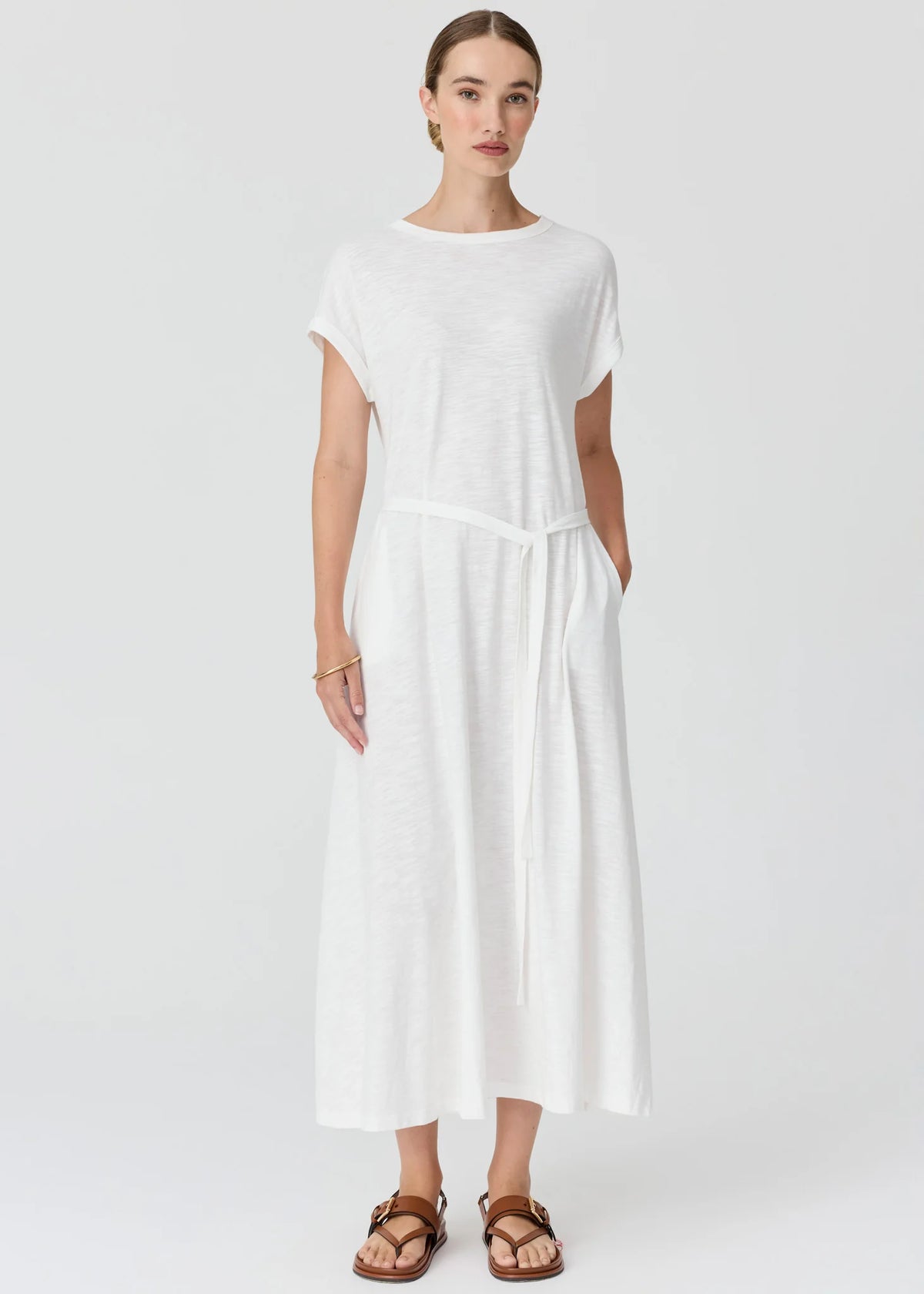 Pol Clothing - Mast Tee Dress - White