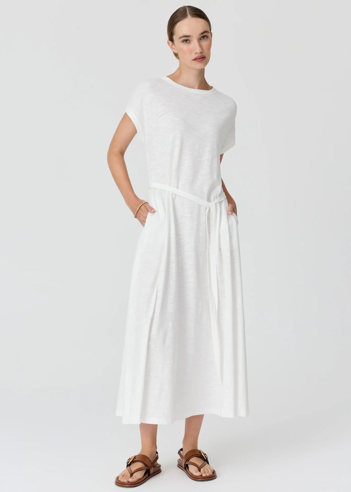 Pol Clothing - Mast Tee Dress - White
