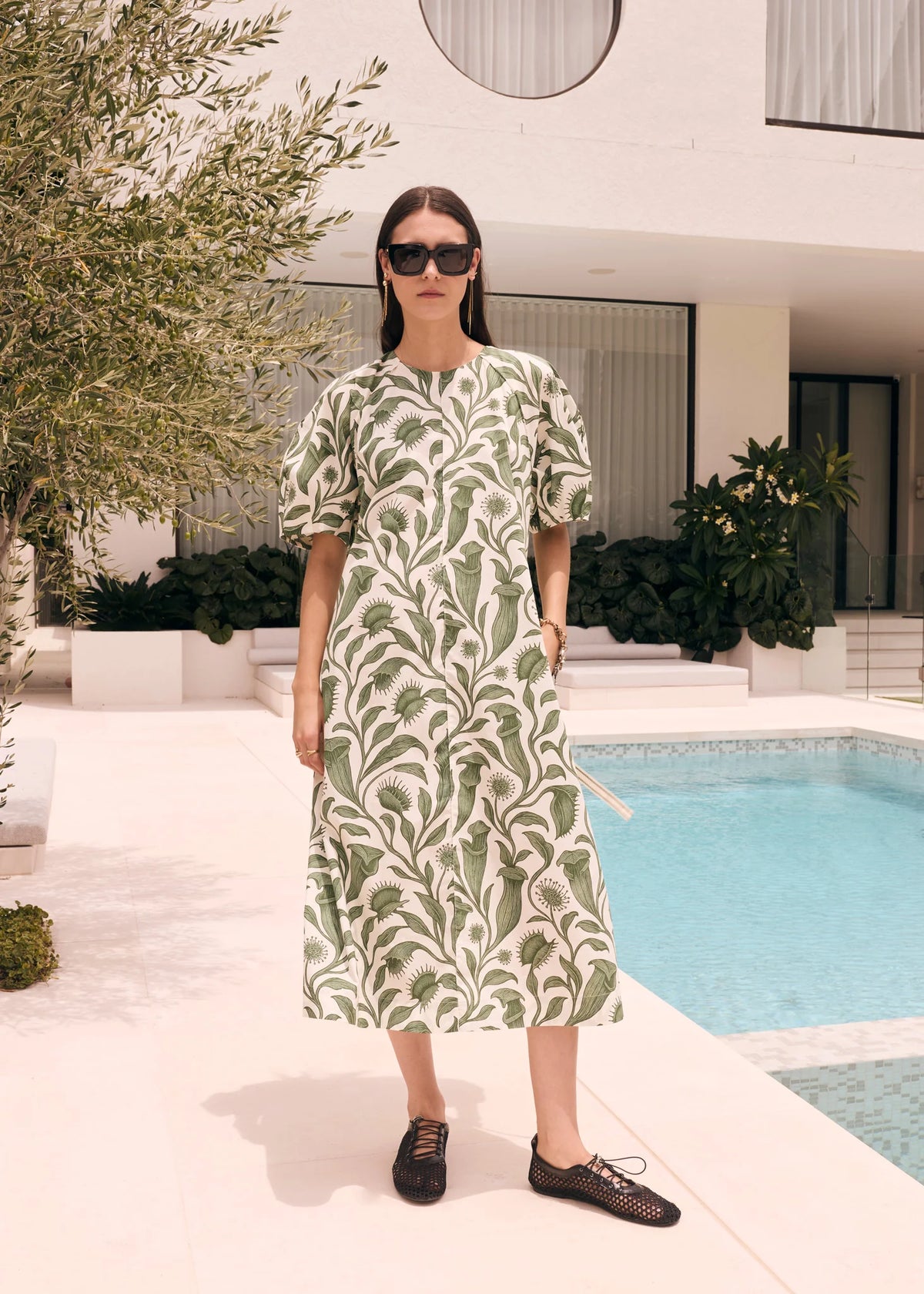 Pol clothing - Botanica Day Dress - Botanica Print