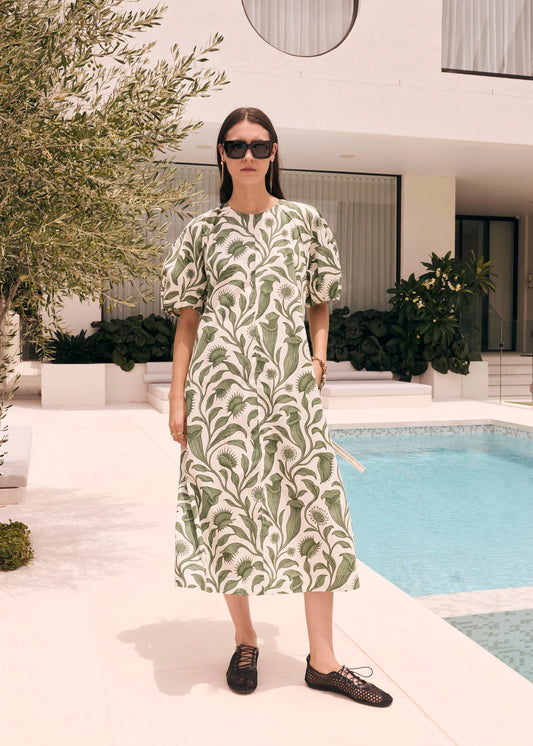 Pol clothing - Botanica Day Dress - Botanica Print