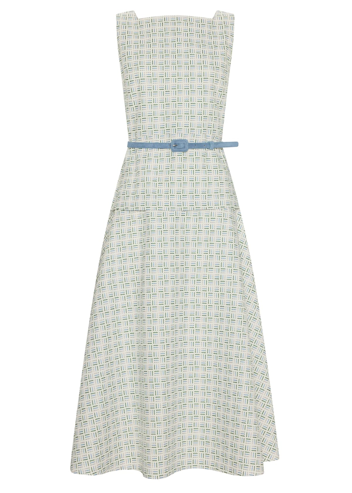 Pol Clothing - Parterre Belt Dress - Parterre Jacquard
