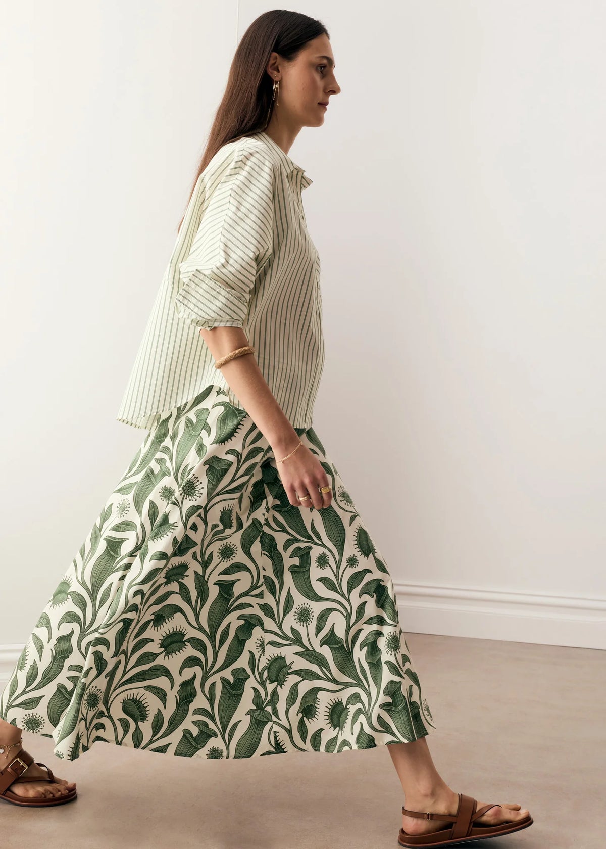 Pol Clothing - Botanica Skirt - Botanica Print