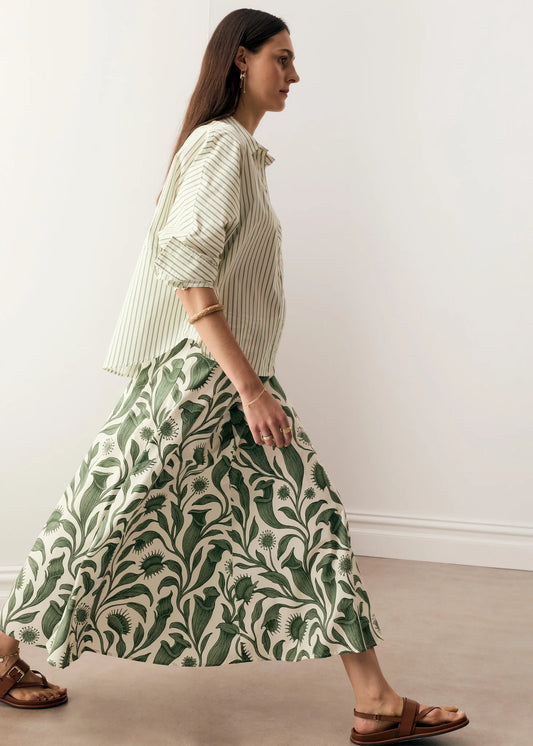 Pol Clothing - Botanica Skirt - Botanica Print