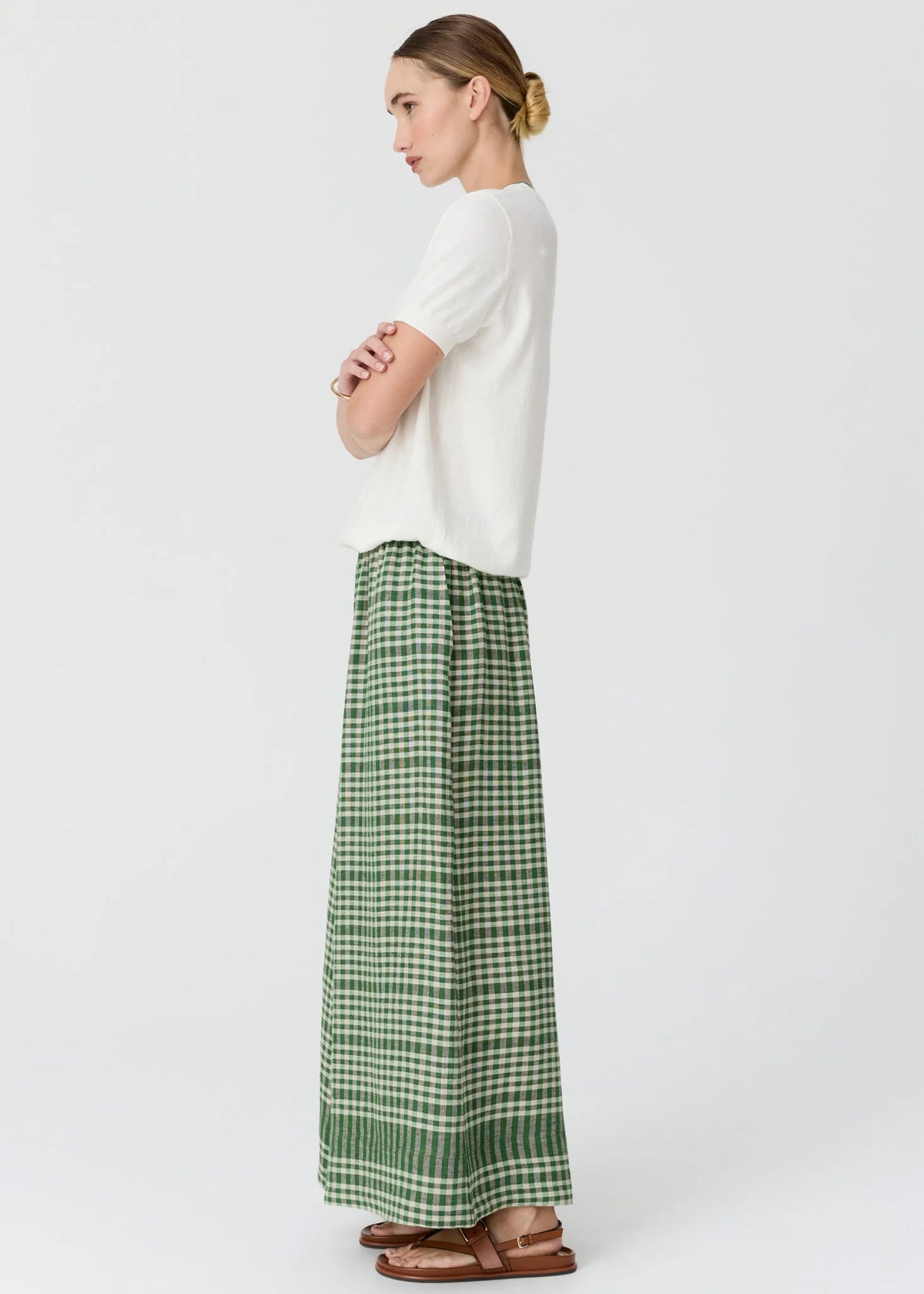 Pol Clothing - Dillon Tee with Tipping - Chalk Fern