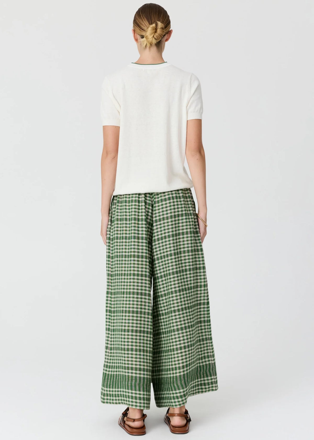 Pol Clothing - Dillon Tee with Tipping - Chalk Fern