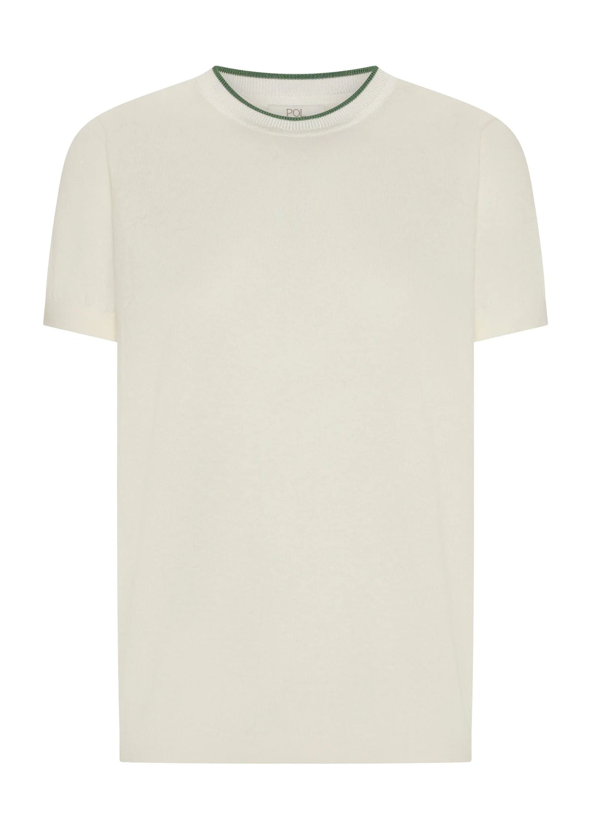 Pol Clothing - Dillon Tee with Tipping - Chalk Fern