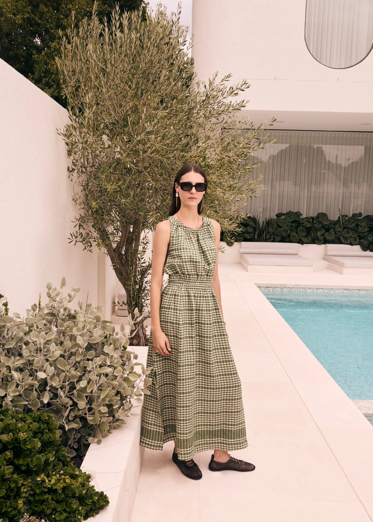 Pol Clothing - Lume Tank Dress - Gingham