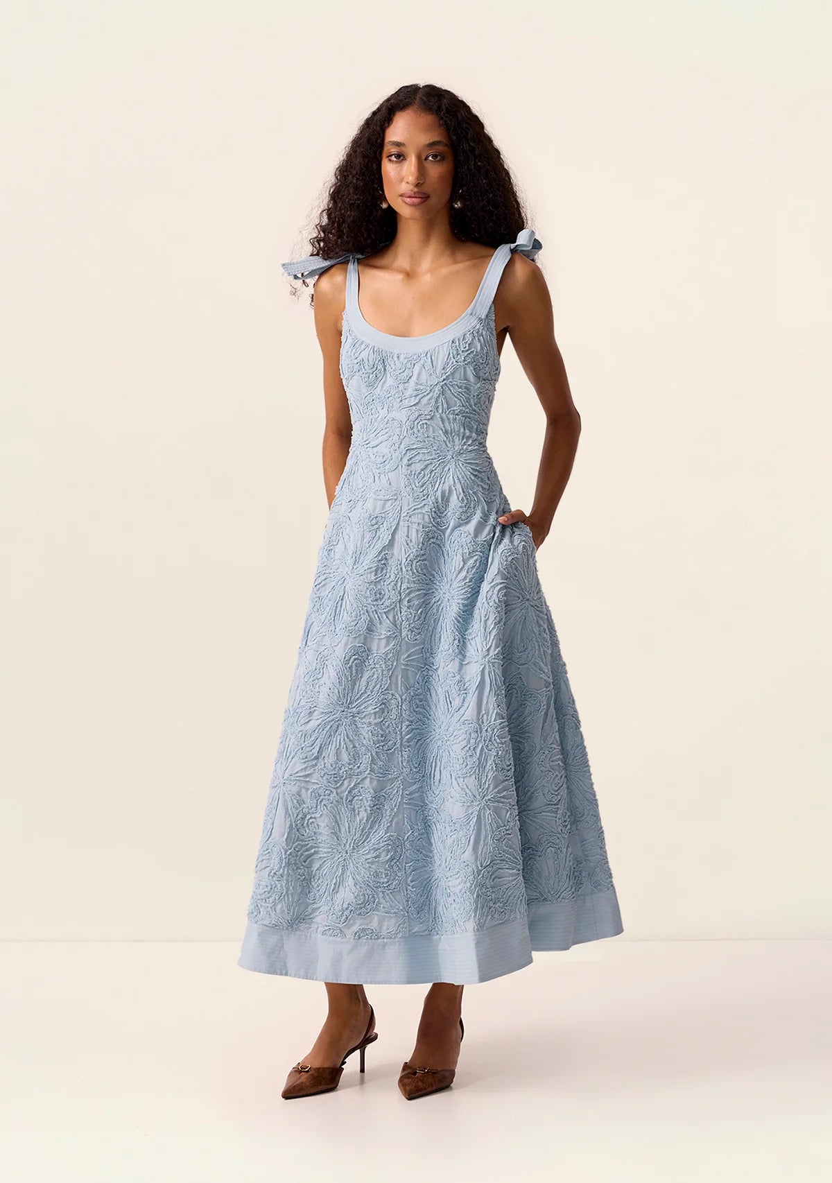 Mos the Label - Blossom Strappy Midi Dress - Wave