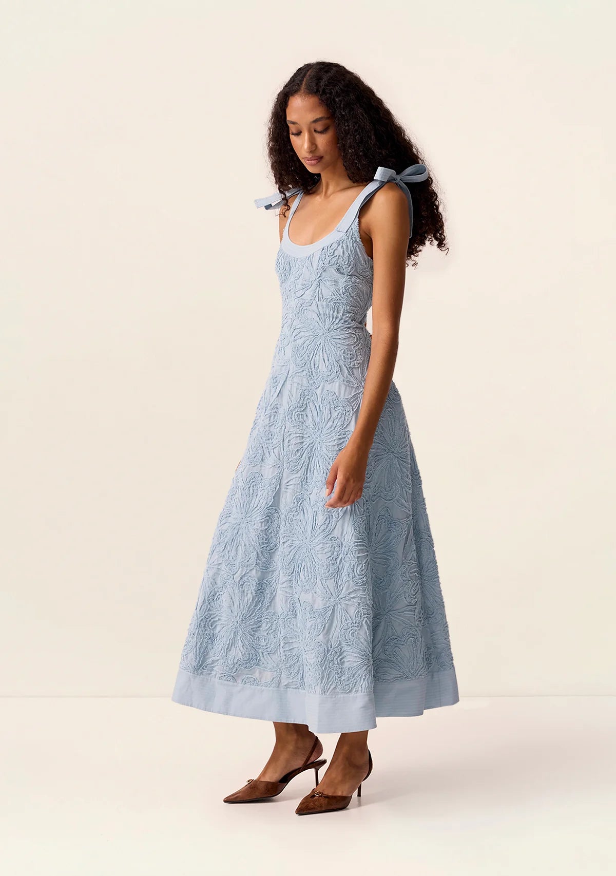 Mos the Label - Blossom Strappy Midi Dress - Wave