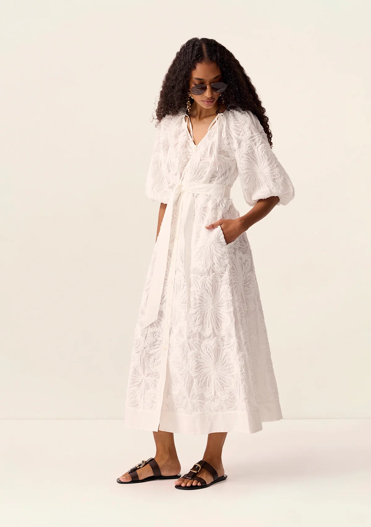 Mos the Label - Blossom Midi Dress - Ivory