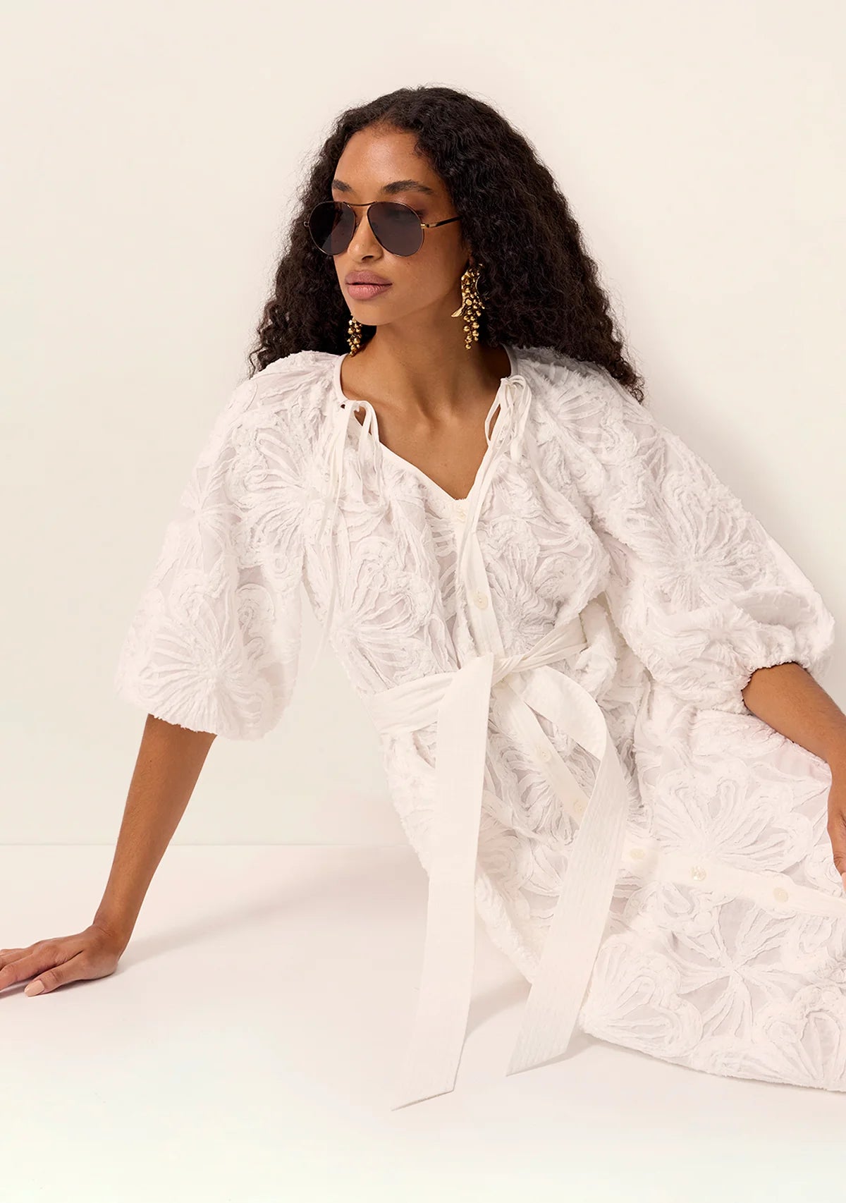 Mos the Label - Blossom Midi Dress - Ivory