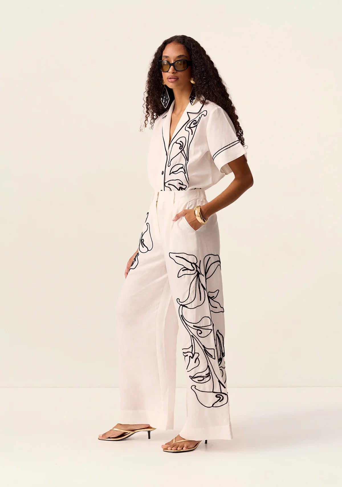 Mos the Label - Lily Embroidery Pants