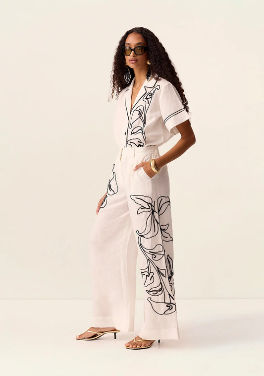 Mos the Label - Lily Embroidery Pants