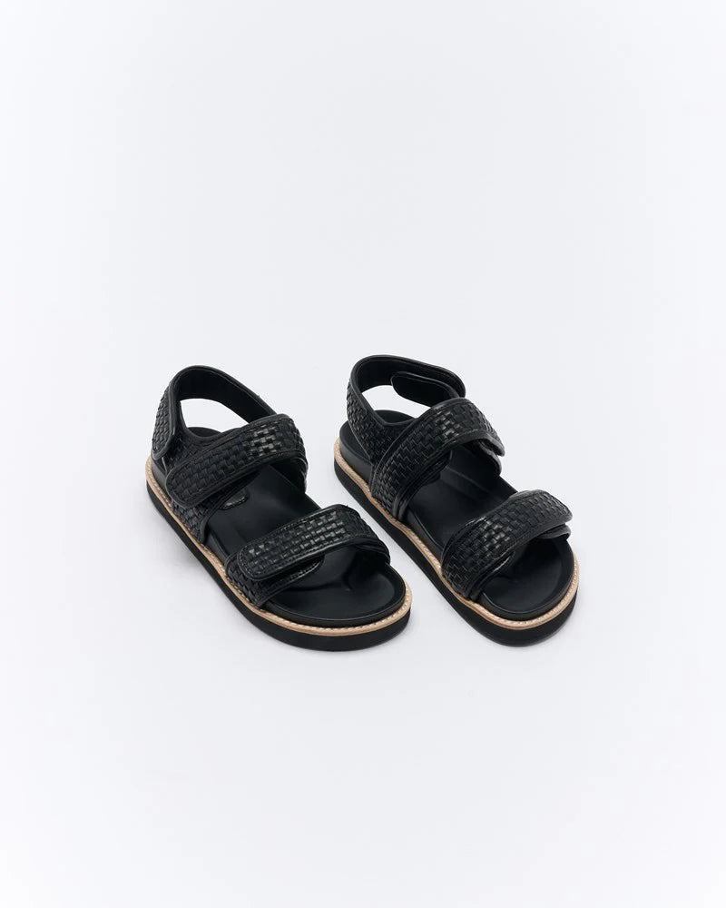 Walnut Melbourne -  Payo Sandal - Black