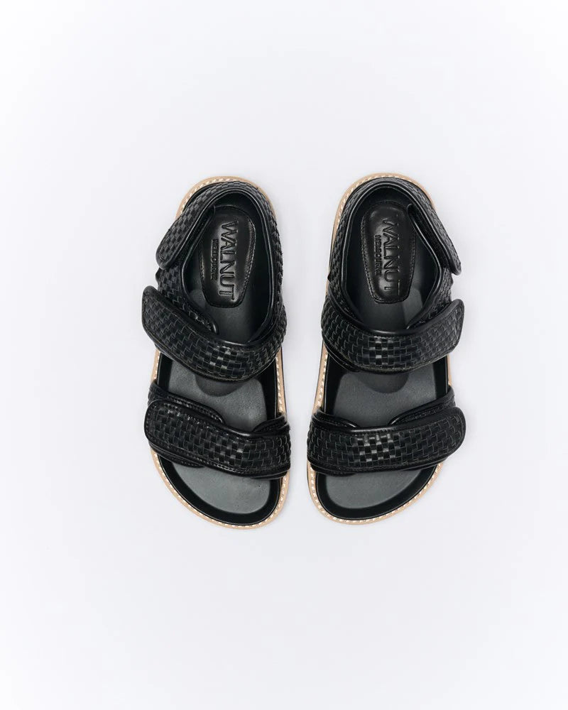 Walnut Melbourne -  Payo Sandal - Black