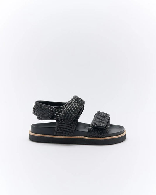 Walnut Melbourne -  Payo Sandal - Black