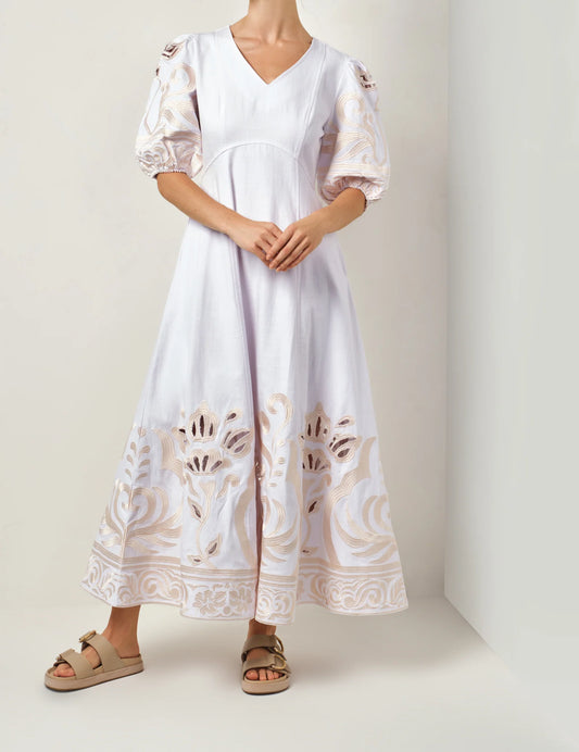 Walnut Melbourne - Santorini Dress - White