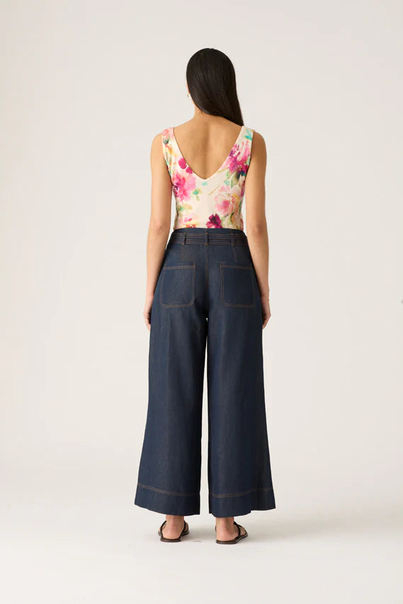 Mos the Label - Cleo Denim Wide Leg Pant - Indigo