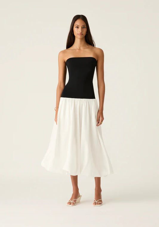 Mos the Label - Sophia Strapless Dress - Black White