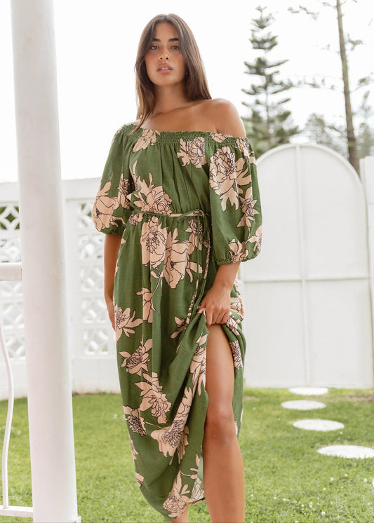 Sass - Antonie Off the Shoulder Dress - Moonflower