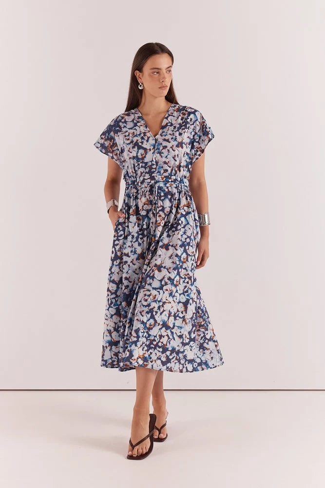 Sass - Nazalia Tie Waist Dress - Violet Floral