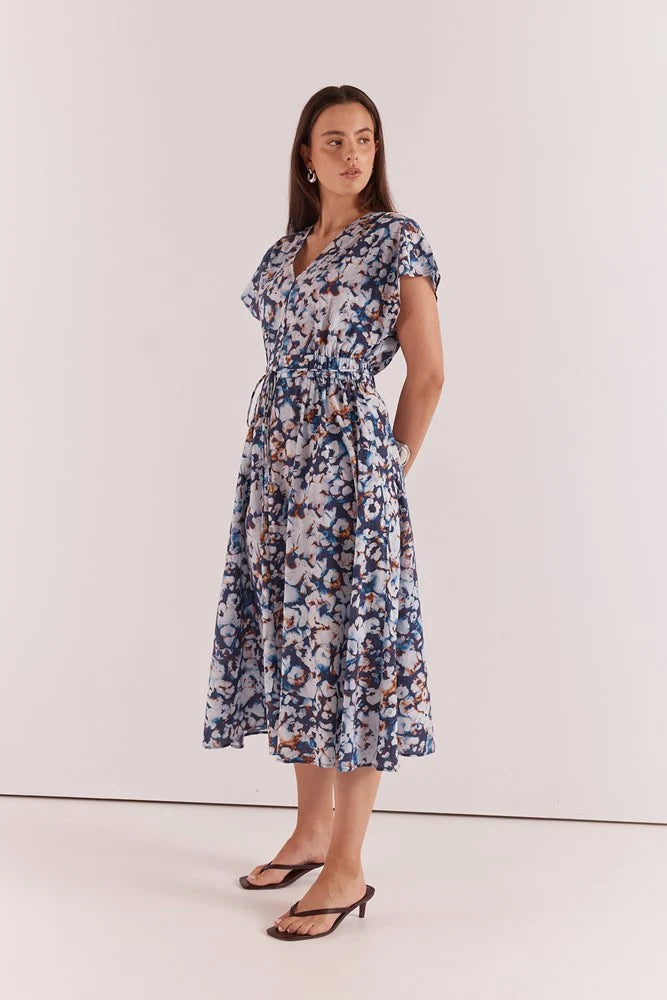 Sass - Nazalia Tie Waist Dress - Violet Floral