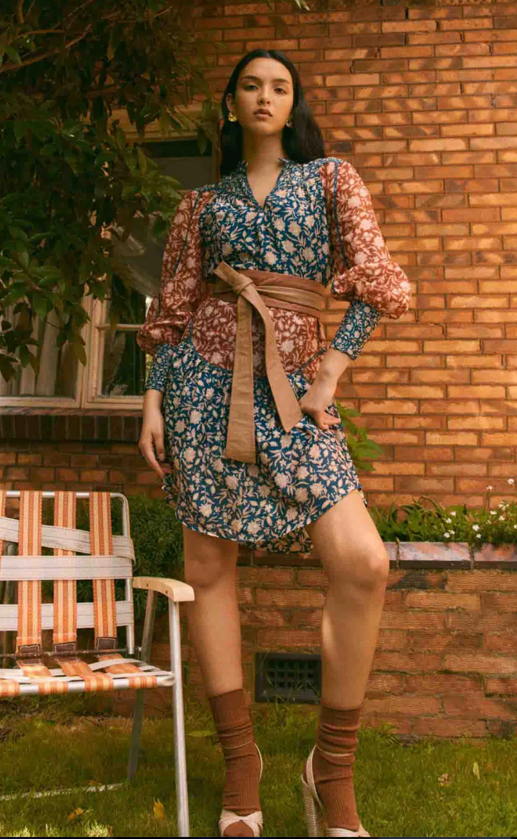 Once Was - Serens Yoke Dress - Loom Flower