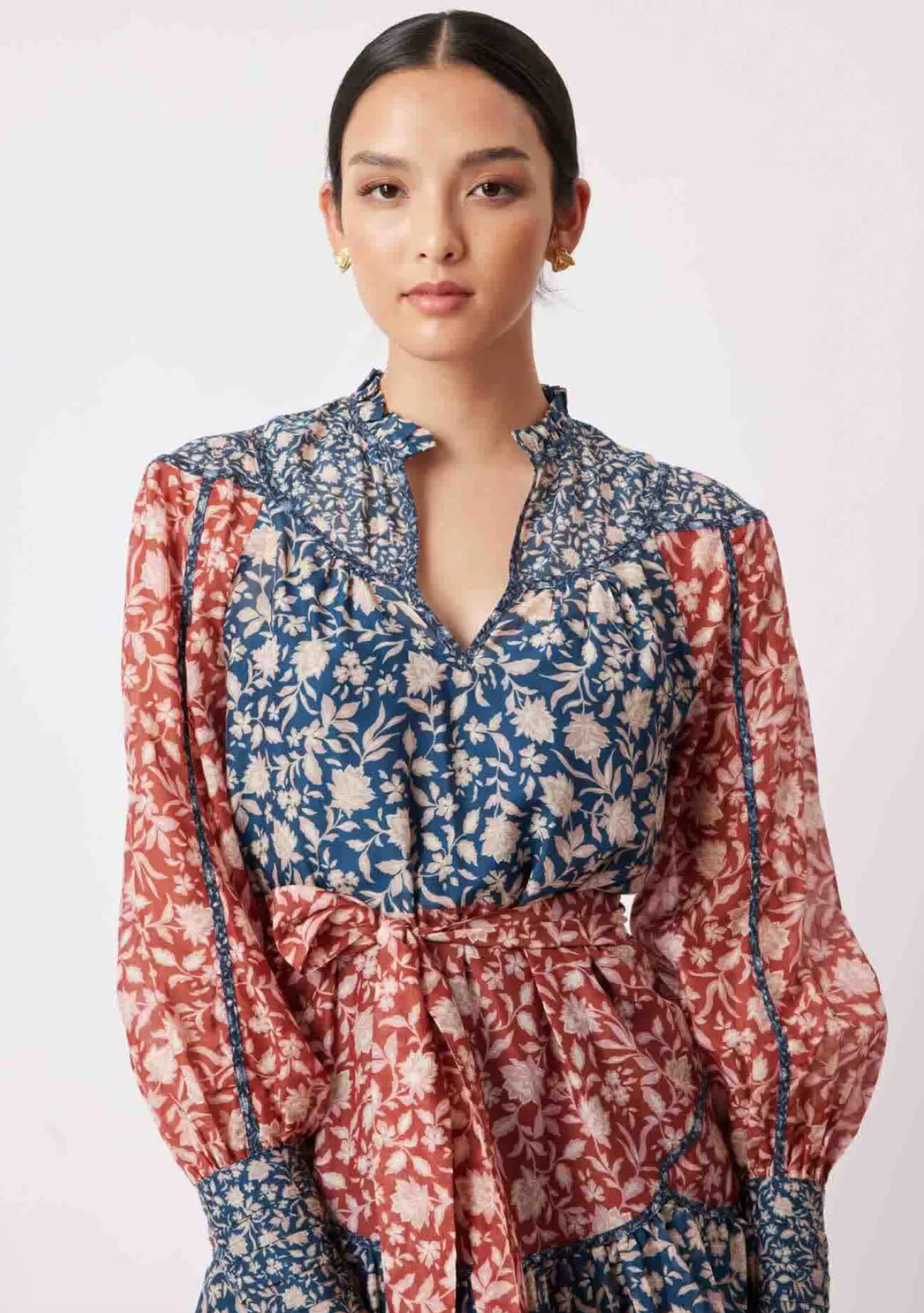 Once Was - Serens Yoke Dress - Loom Flower