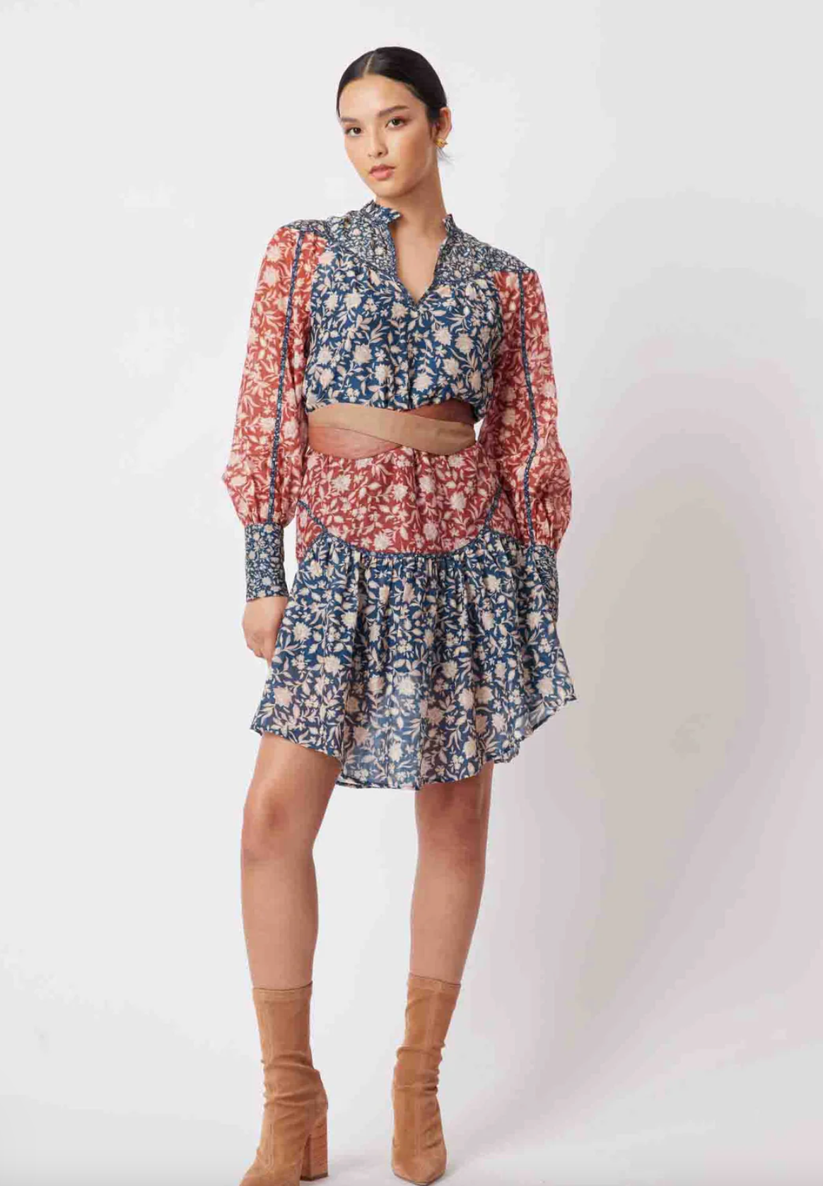 Once Was - Serens Yoke Dress - Loom Flower