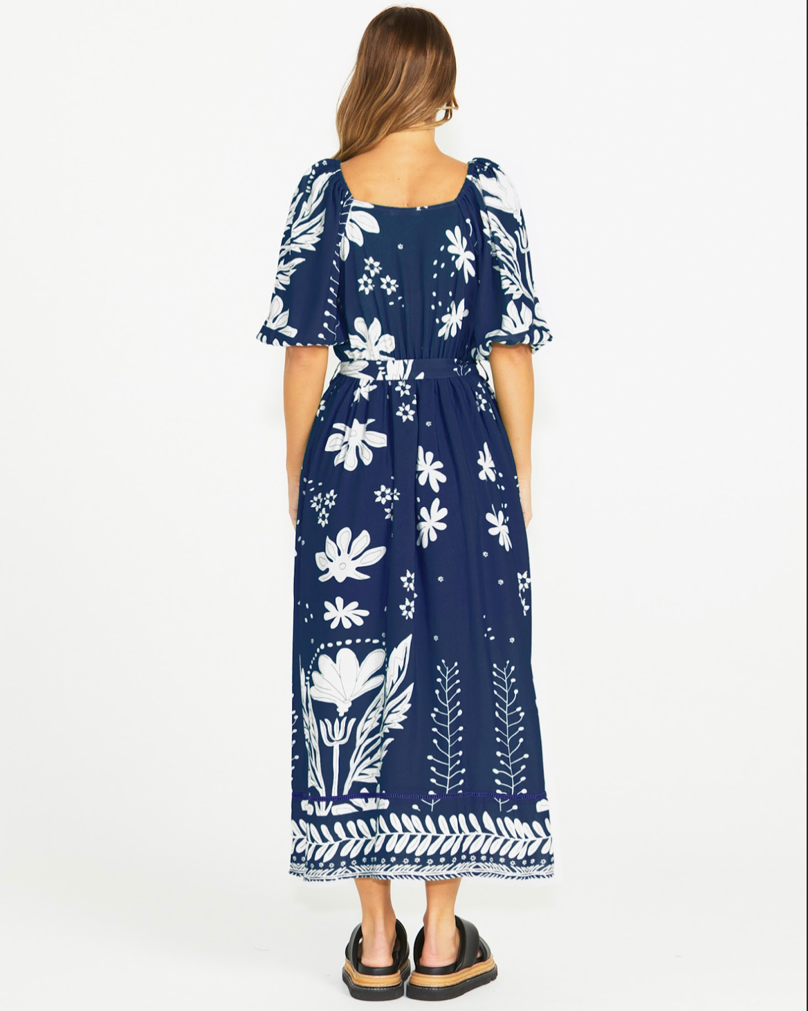 Sass Clothing - Lyndel Dress - Navy Floral