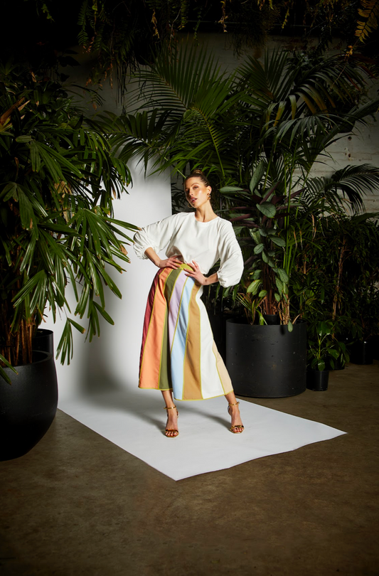 Fate & Becker - Sun Jewel Skirt - Multi Stripe