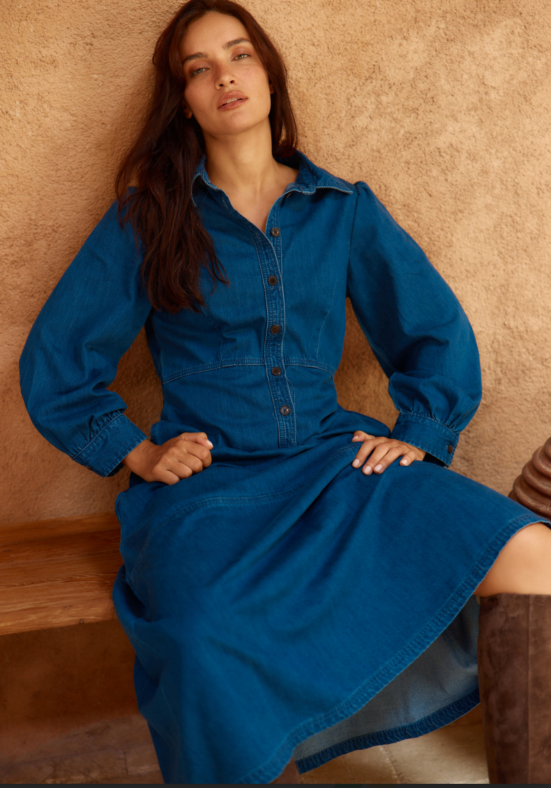 Betty Basics - Detroit Dress - Dark Vintage Wash