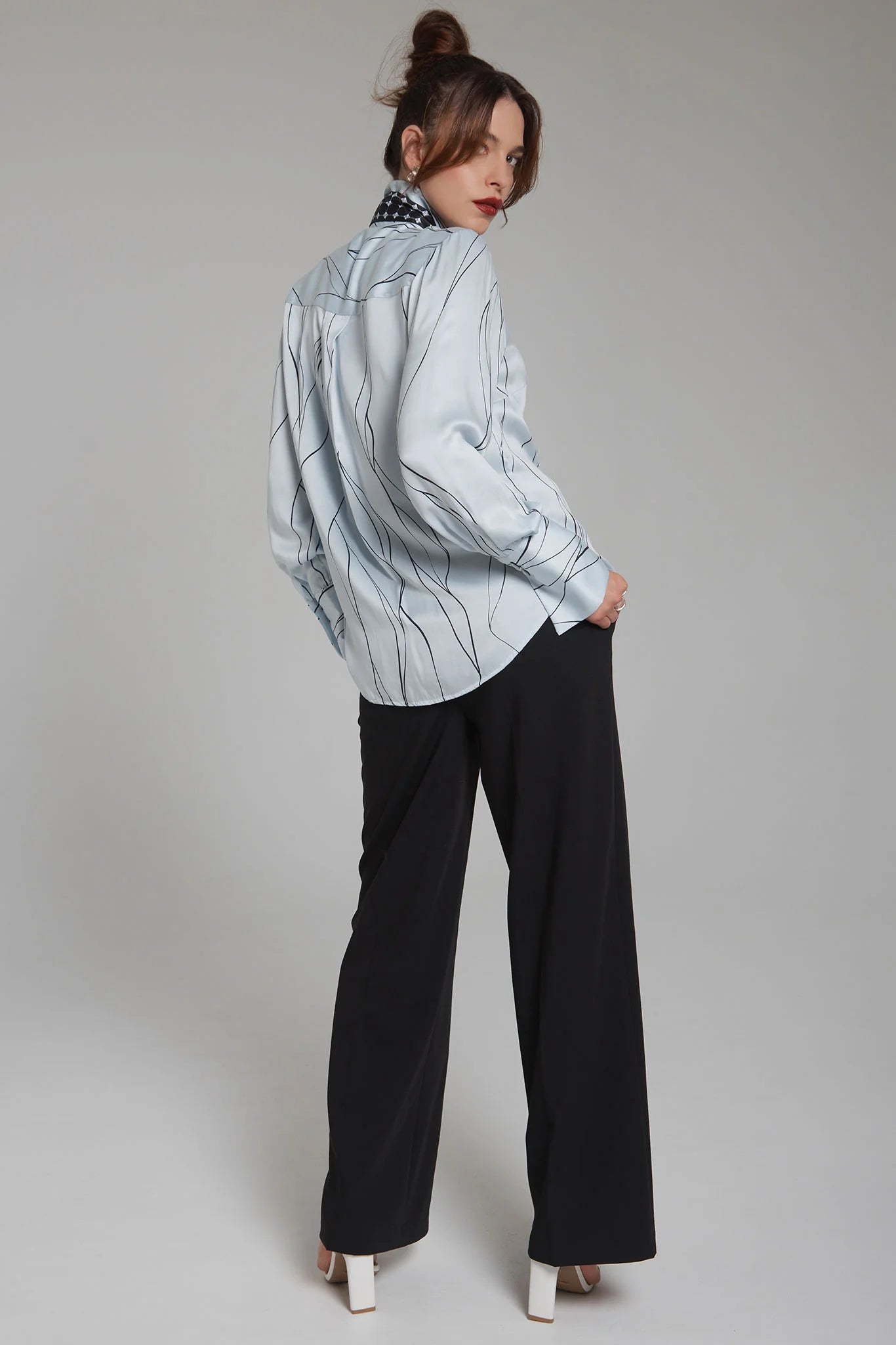 Realm Origin - Self Portrait Shirt - Blue Mist Swirl Print