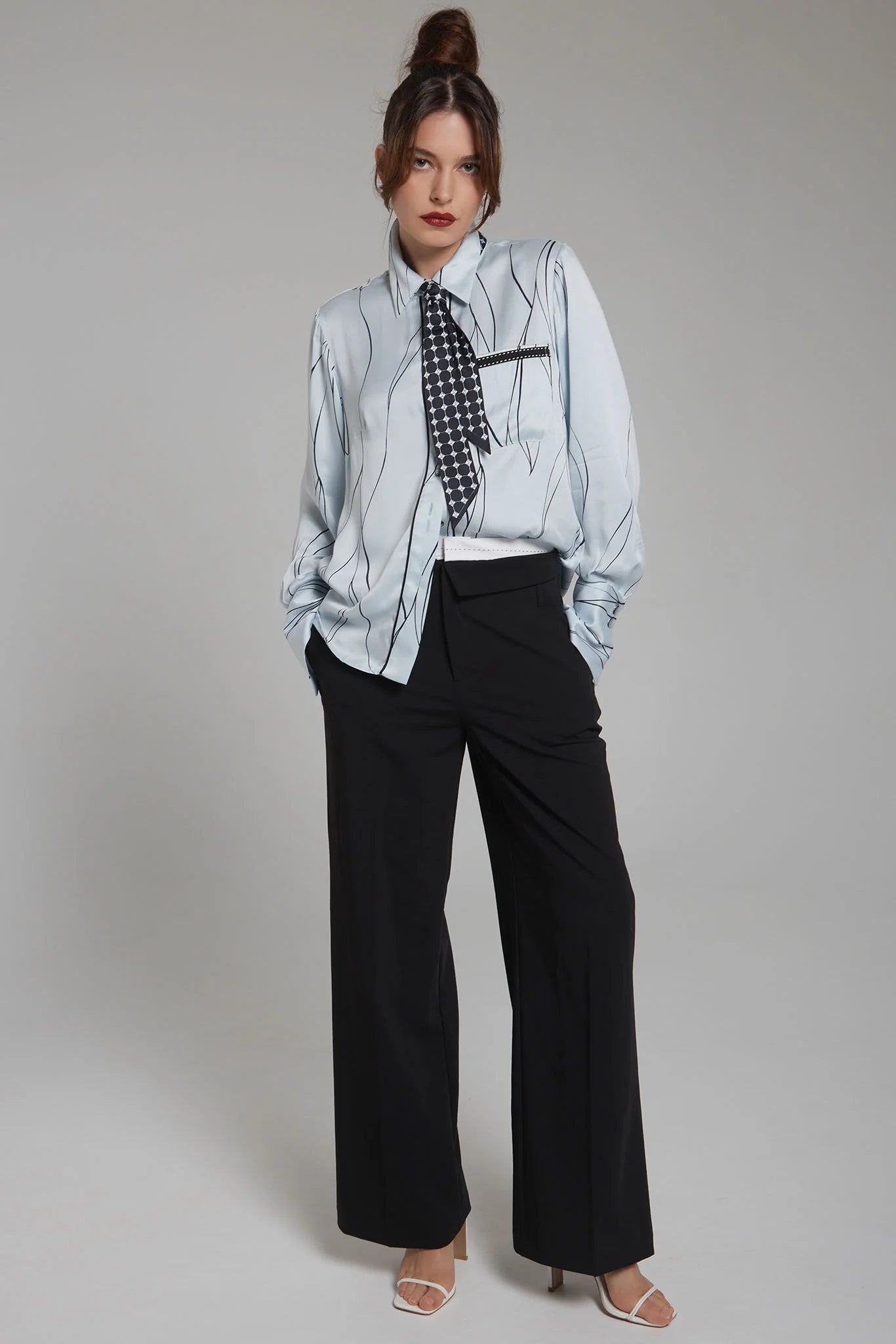 Realm Origin - Self Portrait Shirt - Blue Mist Swirl Print