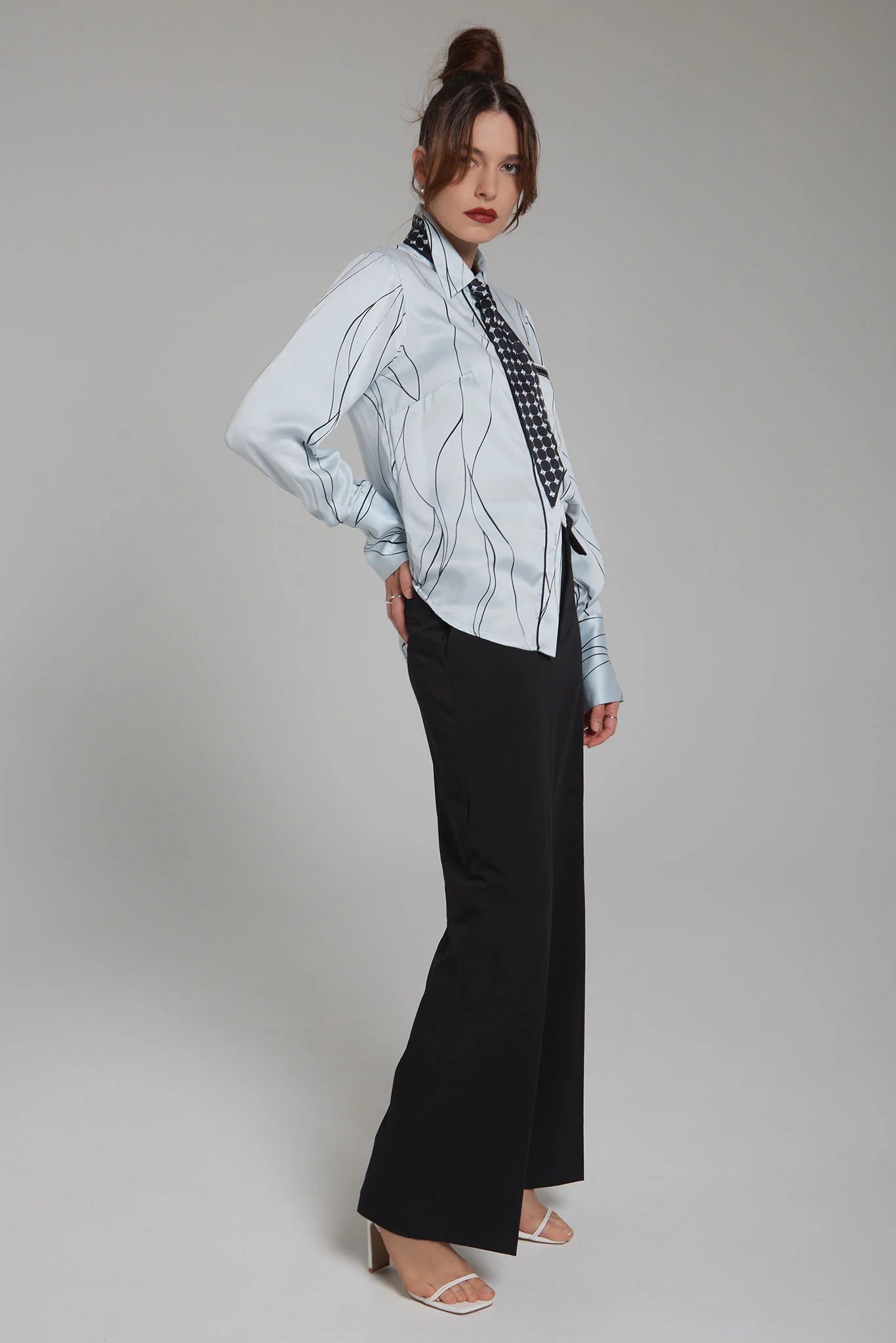 Realm Origin - Self Portrait Shirt - Blue Mist Swirl Print