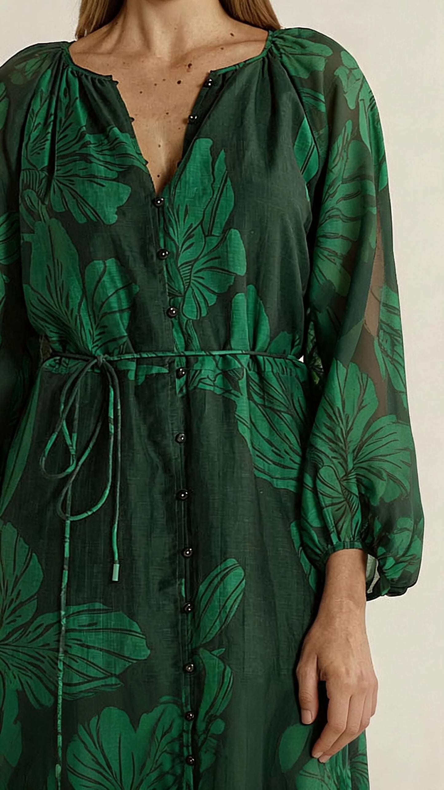 Fate & Becker - Lynn Tiered Dress - Evergreen
