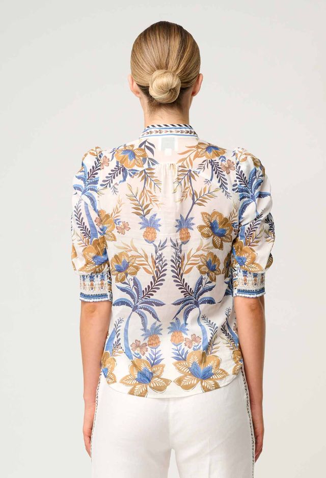 Once Was - Calantha Cotton Silk Shirt - Golden Medina