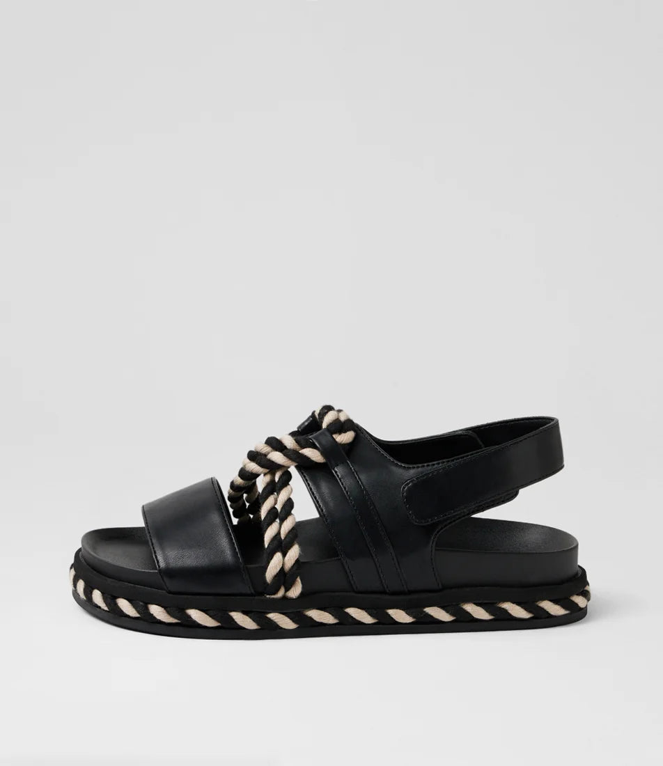 Walnut Melbourne - Luna Sandal - Black