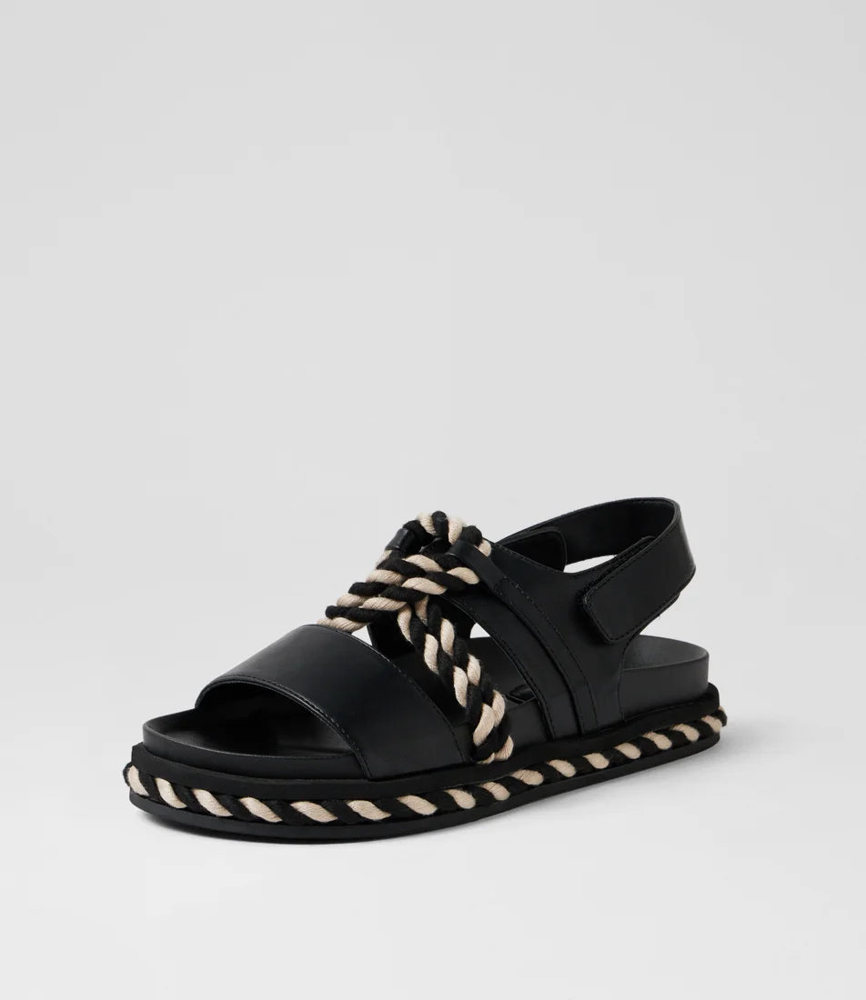 Walnut Melbourne - Luna Sandal - Black