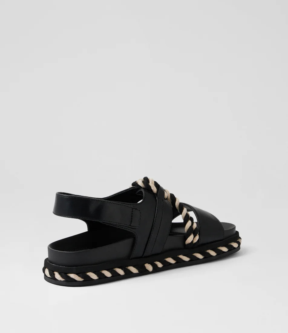 Walnut Melbourne - Luna Sandal - Black