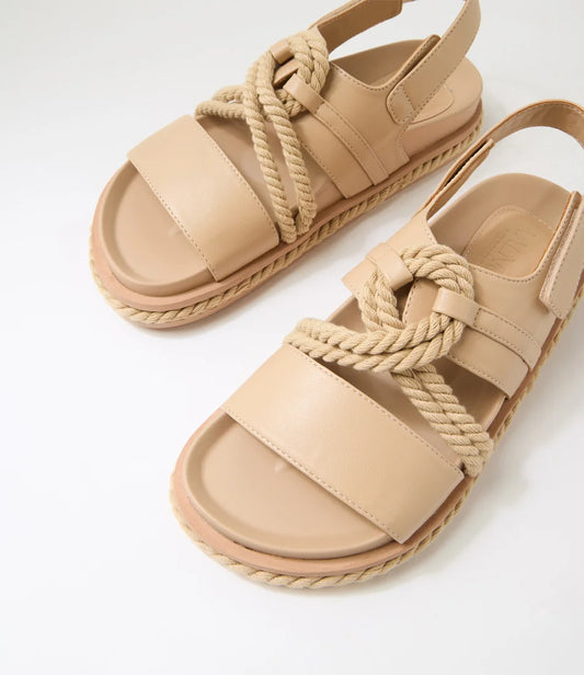 Walnut Melbourne - Luna Sandal - Oat