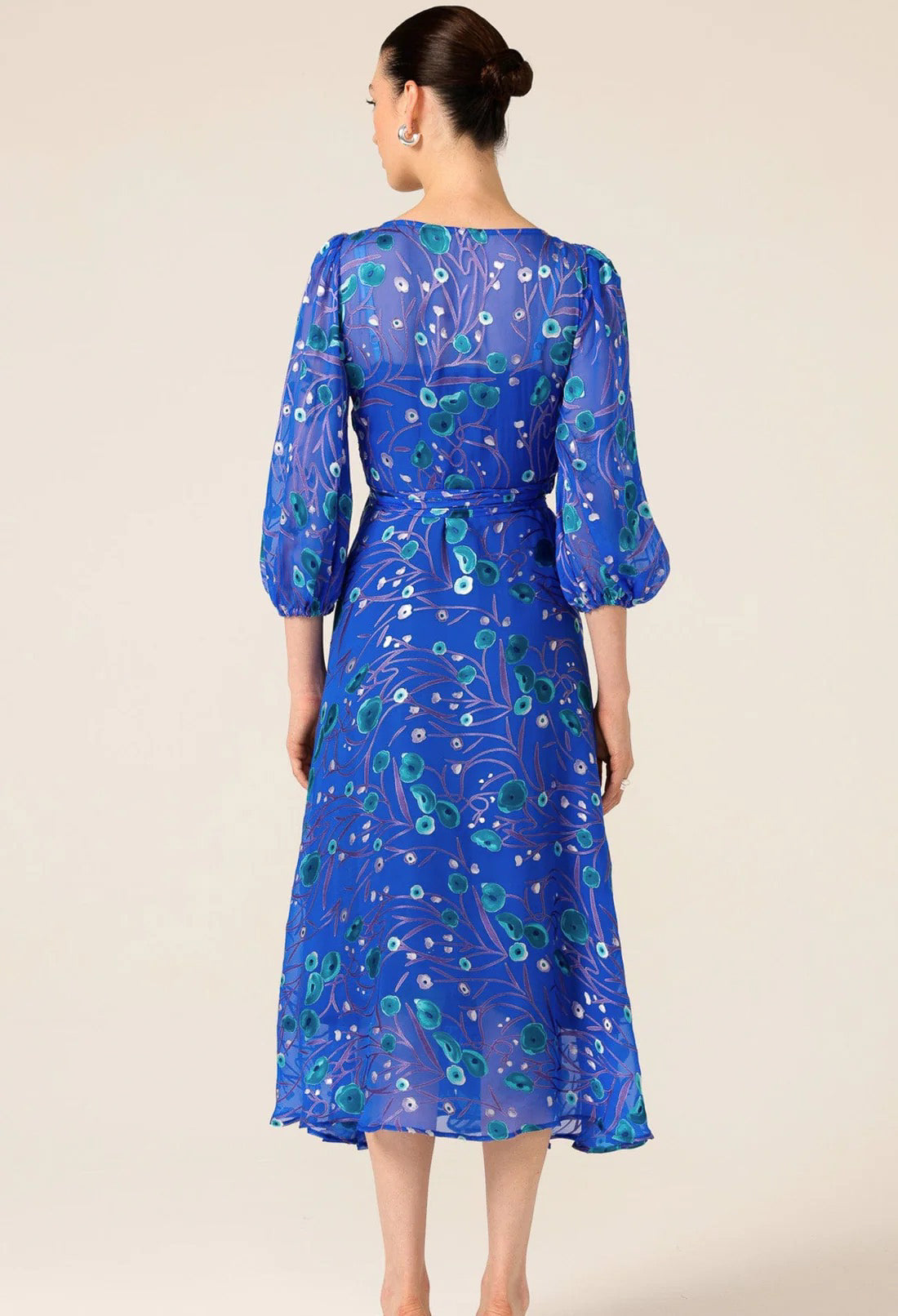 Sacha Drake - Bowerbird Wrap Dress - Periwinkle Poppy