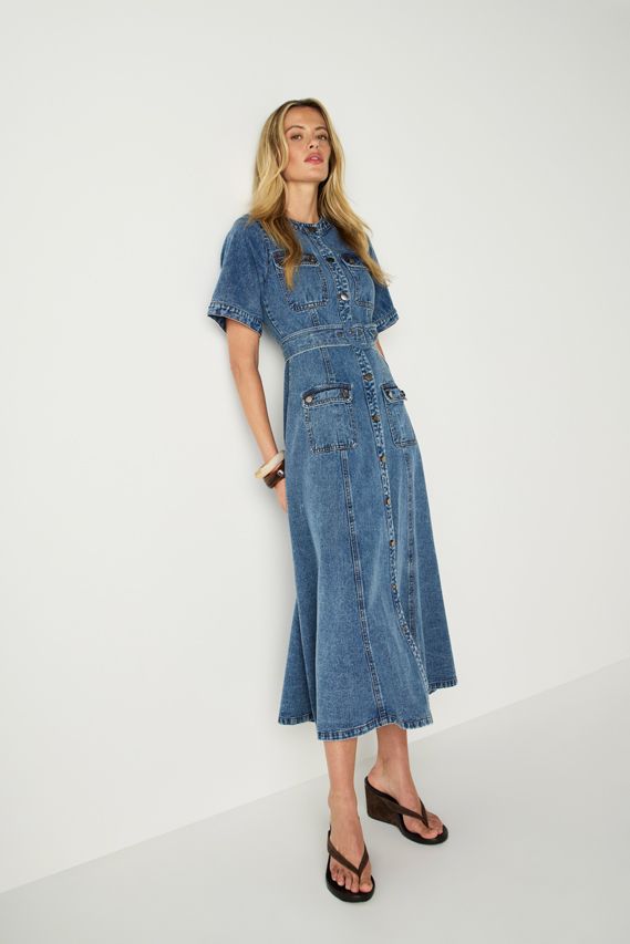 Mos the Label - Aveline Denim Dress - Light Indigo