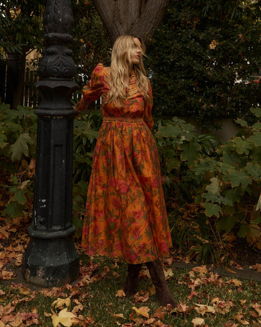 Fate & Becker - Panama Dress - Orange Floral