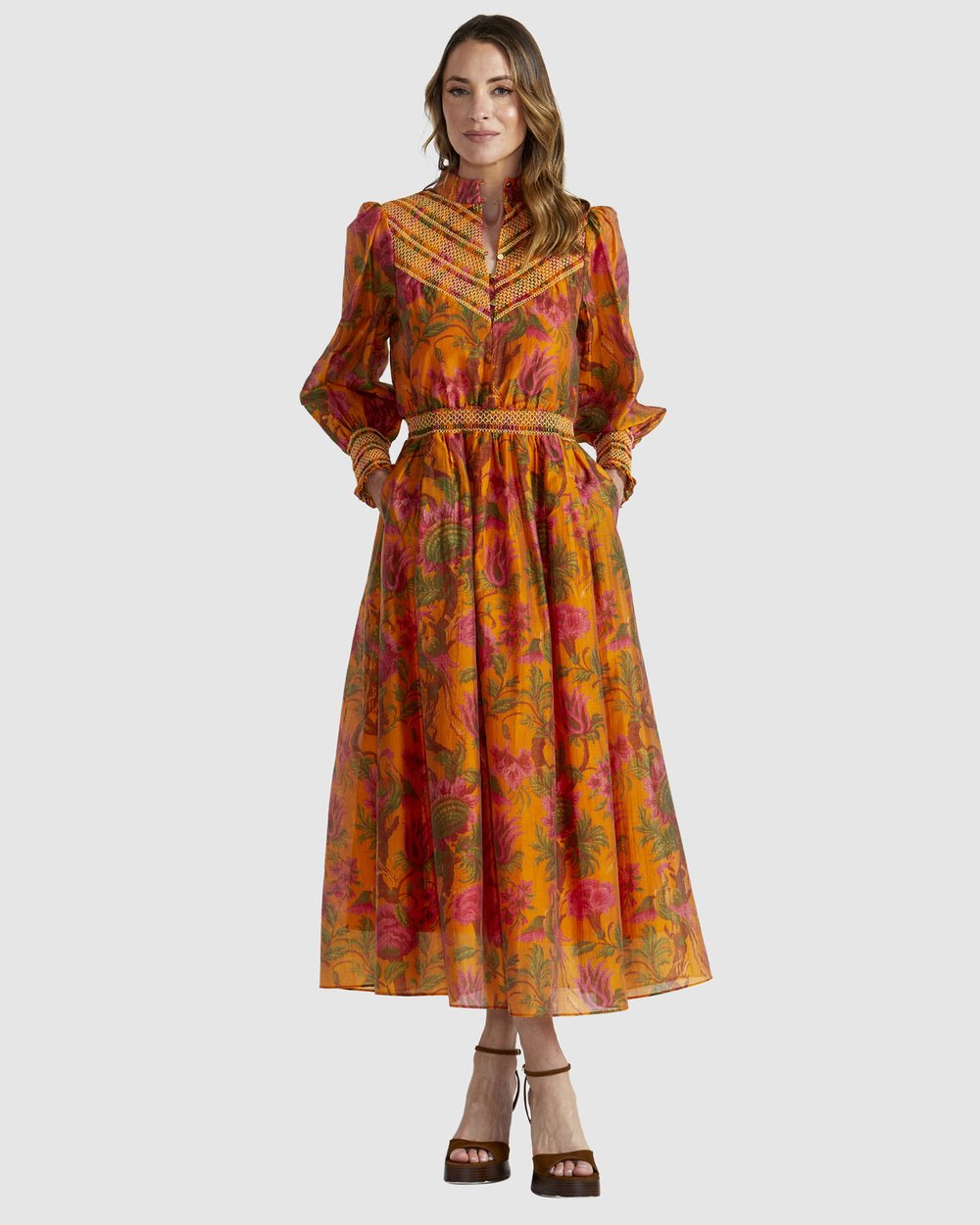 Fate & Becker - Panama Dress - Orange Floral