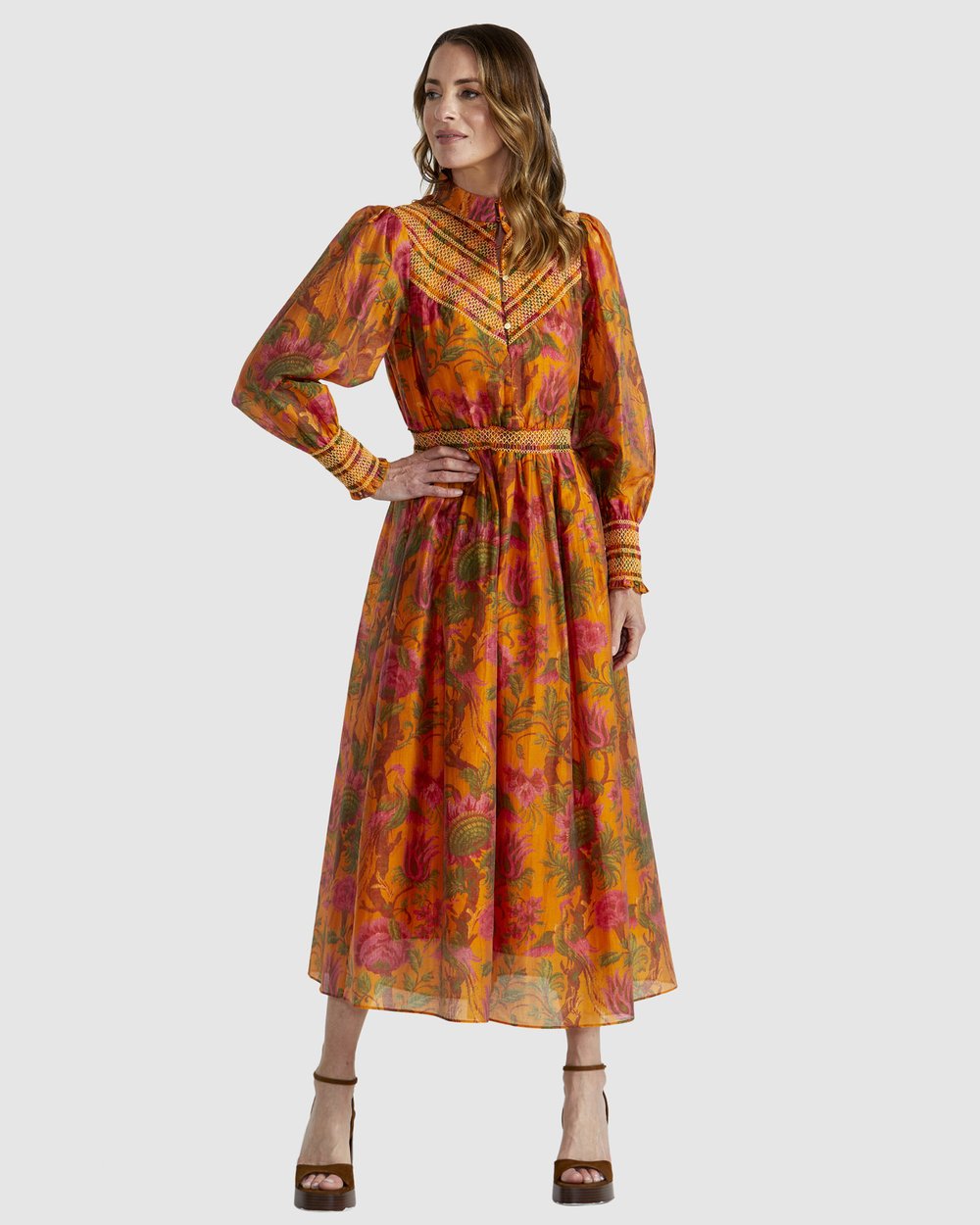 Fate & Becker - Panama Dress - Orange Floral